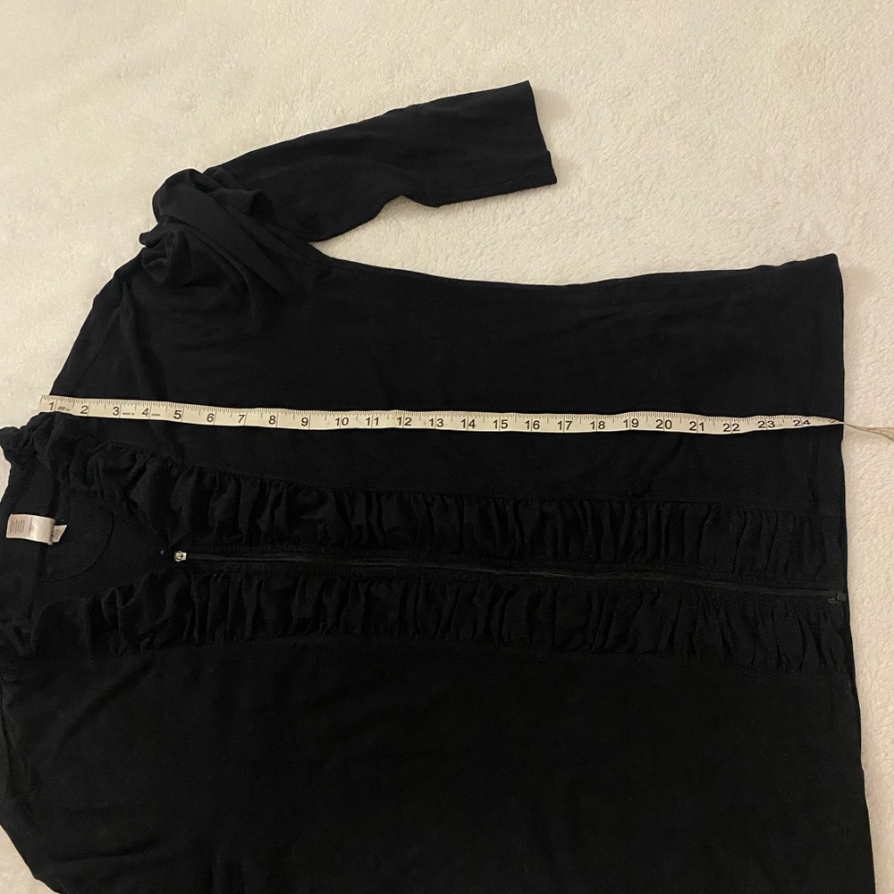 H&M Black Ruffled Zip-Up Hoodie - Picture 9 of 11